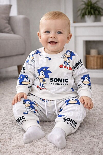 KOKOŞ BEBEK Sonic the Hedgehog Patterned Baby Boy Tracksuit Set |   Set of 2