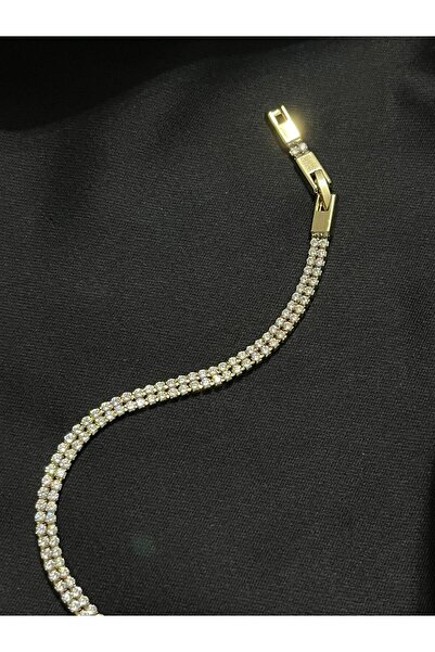 ROYKA Xuping Double Row Waterway Zircon Stone Stylish Gift Bracelet