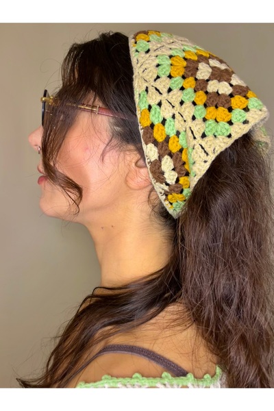 Ra Design store Colorful Patterned Hand-Knitted Bandana