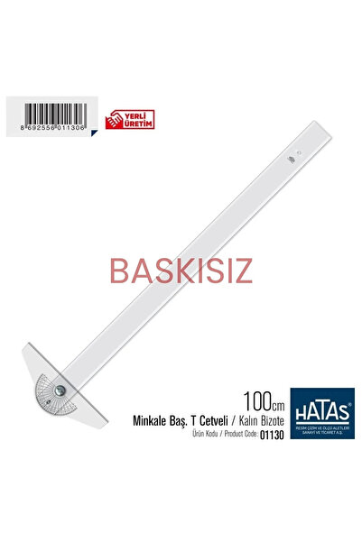 HATAS Minkale Başlıklı T Cetveli Kalın Bizote (Baskısız) 100cm