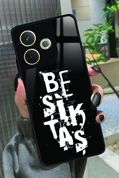 OPPO A5 Pro Uyumlu Beşiktaş Yazılı Glossy Premium Kılıf