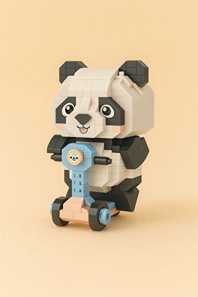 matheon LOZ Micro Block Panda Scooter – 320 Parça Mini Blok Oyuncak Seti (No ...