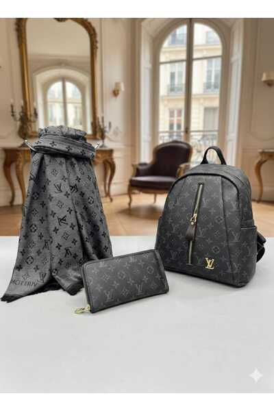 w white stars sports & wear Women-Girls Lv Pattern 3-Piece Set (Backpack+Wall...