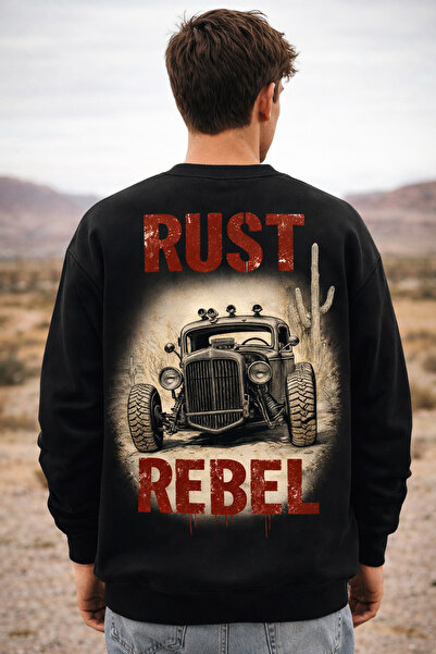 Infire clothing Unisex 100% Cotton Rust Written Printed Sweatshirt