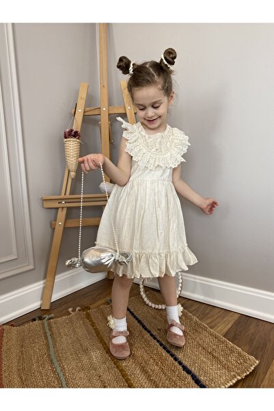 Baby Aden Birthday Stylish Costume Lace-Up Cotton Linen Lined Bagged Girl's B...