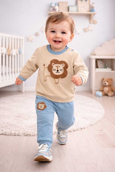 MyPrettyBaby طقم ملابس للأطفال الذكور مكون من قطعتين مصنوع من القطن 100% مع ت...