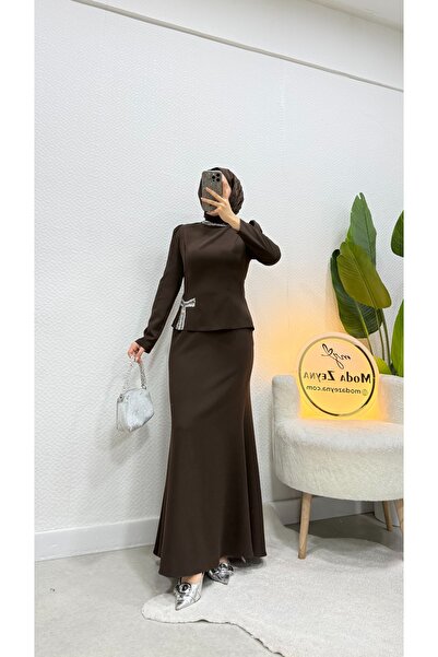 moda zeynaa Fiyonk Detaylı tesettür Takım