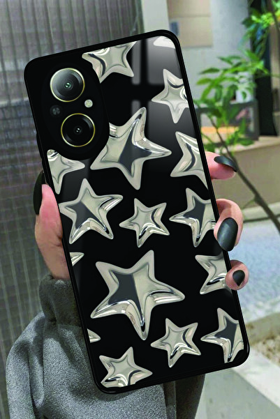 realme 12 Lite Uyumlu Yıldız Tasarımlı Glossy Premium Kılıf