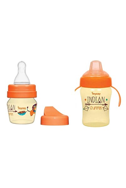 mycey كوب مضاد للانسكاب مع مقبض + كوب تعليمي قطعتين - الهند