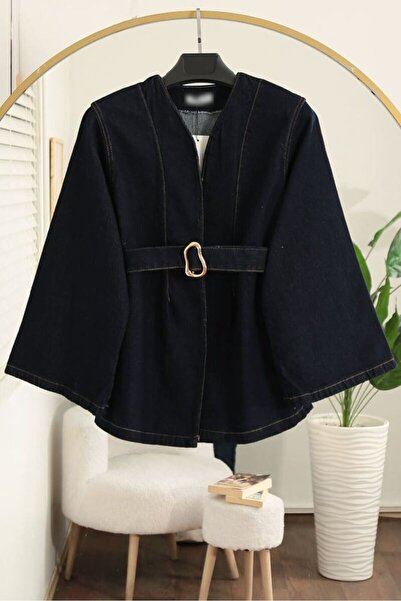 Lavanta Tekstil Belted Denim Jacket