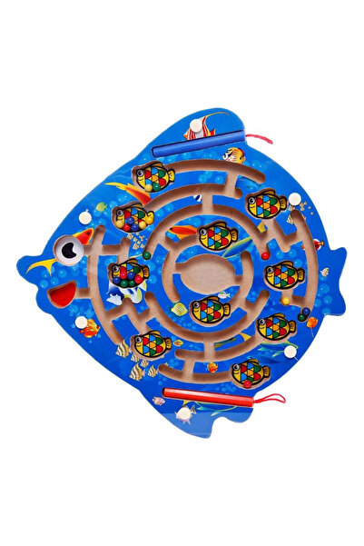 direkstoktan Mıknatıslı Denge Gelişim Labirent Oyunu / Büyük Boy BALIK Modeli...