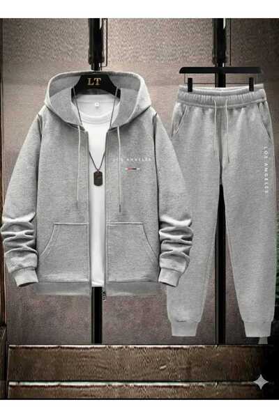 Framgan Set jachetă pentru bărbați Los Angeles cu imprimeu pe partea inferioa...