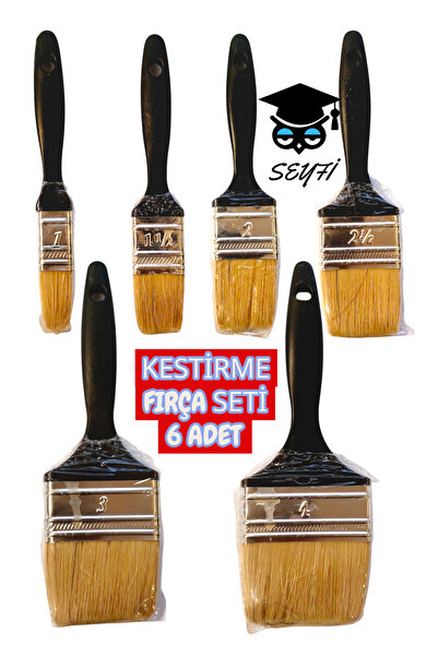 SEYFİKİRTASİYE BLACK EXPERT KESTİRME FIRÇA SETİ 6 ADET 1-1.5-2-2.5-3-4 NUMARALAR