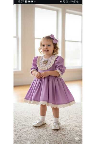 Mirace Styl Vintage elbise kızçocuk elbisesi çocukabiye düğün doğumgünü