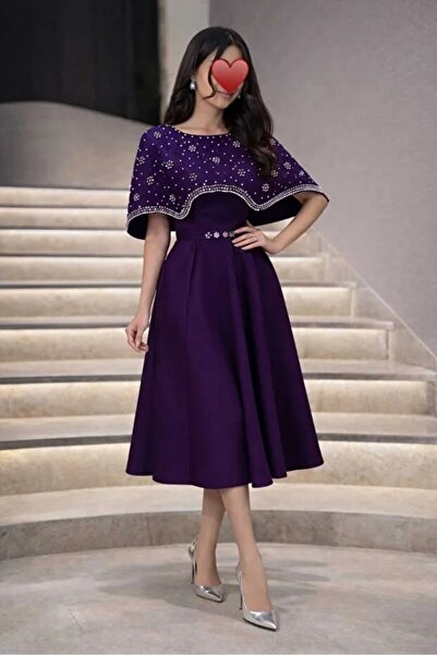 Mazoon Fashion Classic Cape Dress with Embroidery