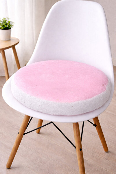 Beta 2 Pcs Cream Biscuit Plush Chair Cushion 40 cm