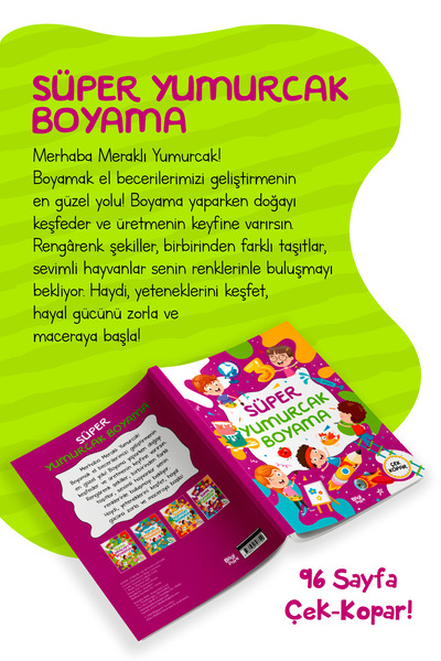 Parodi Yayınları Super Yumurcak Coloring Book |   Pull and Pull |   96 Pages |   Preschool Educational