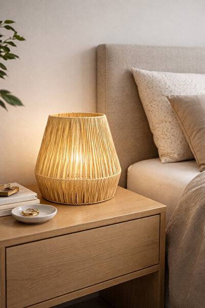 afralya home Afralyahome Handmade Modern Masa Lambası Komidin Başı Abajur Boh...