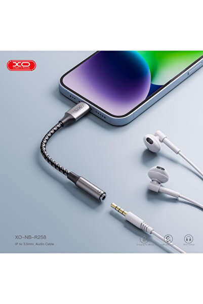Xo Lightning to 3.5mm Aux Jack iPhone ve iPad Uyumlu Kulaklık Dönüştürücü Ada...