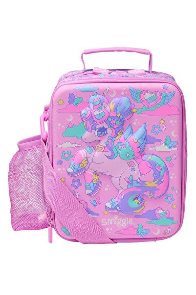 SMIGGLE Trailblazer Sert Kapaklı Beslenme Çantası Pembe – Ezilmez Hardtop, Is...