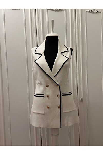 Bisou Çelik Triko Kruvaze Yelek