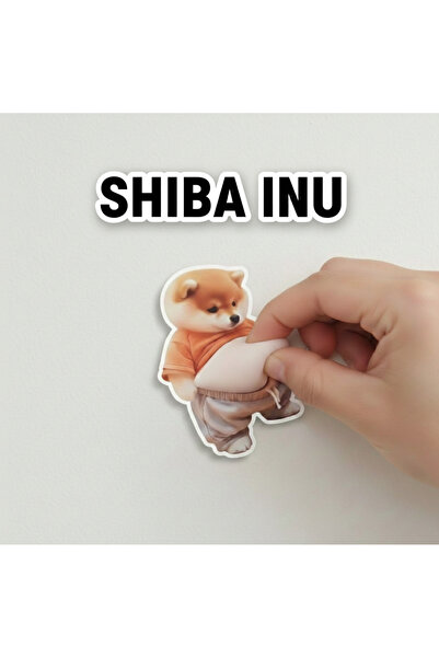 ALSAT Opritor de ușă cu autocolant Shiba Inu Bellyached |   Opritor drăguț an...