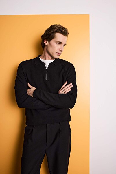 DeFacto Standard Fit Polo Neck Knitwear Sweater G4511Ax25Wn