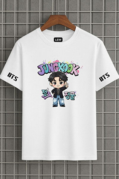 lovver Tricou din bumbac imprimat premium cu design anime Bts Group Jungkook,...
