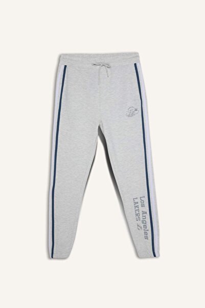 DeFacto Nba Los Angeles Lakers Standard Fit Scuba Diver Fabric Jogger F6978Ax...