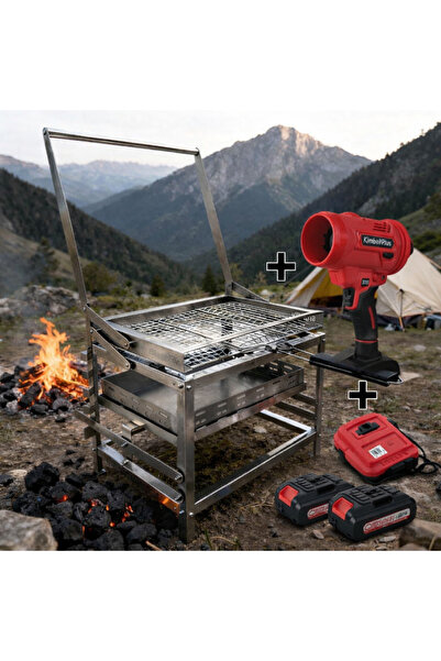 ProHummer Plus Teknomangal EEA463 Hareketli Mangal Paslanmaz Çelik 40×30 Izga...