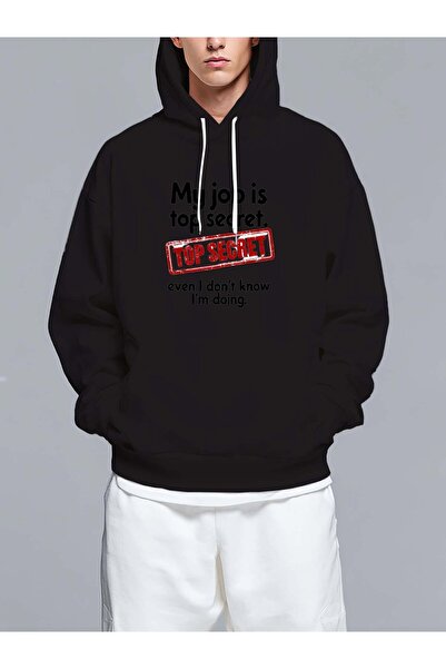 MIXSNOW My job is top secret still - Men's Printed Hooded Oversize Sweatshirt