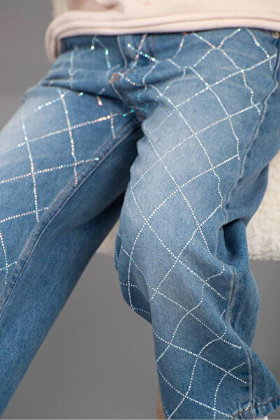 CUBBUX Удобни дънки с камъни за момичета