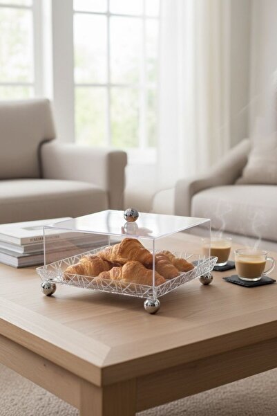 Casco Large acrylic serving tray with lid