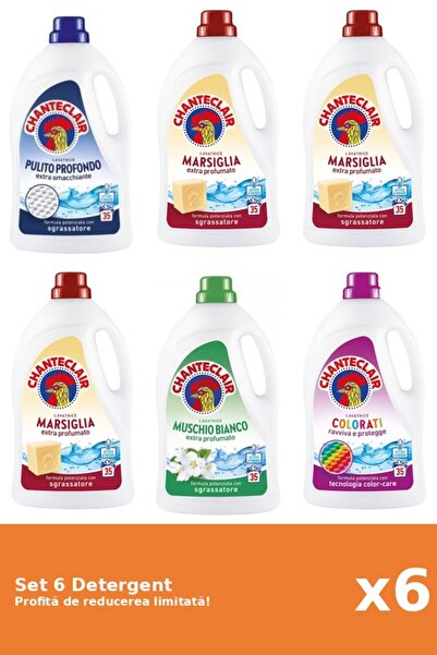 Chanteclair Set of 6 Chanteclair Detergent: 1xClassic, 3xMarseille, 1xWhite M...