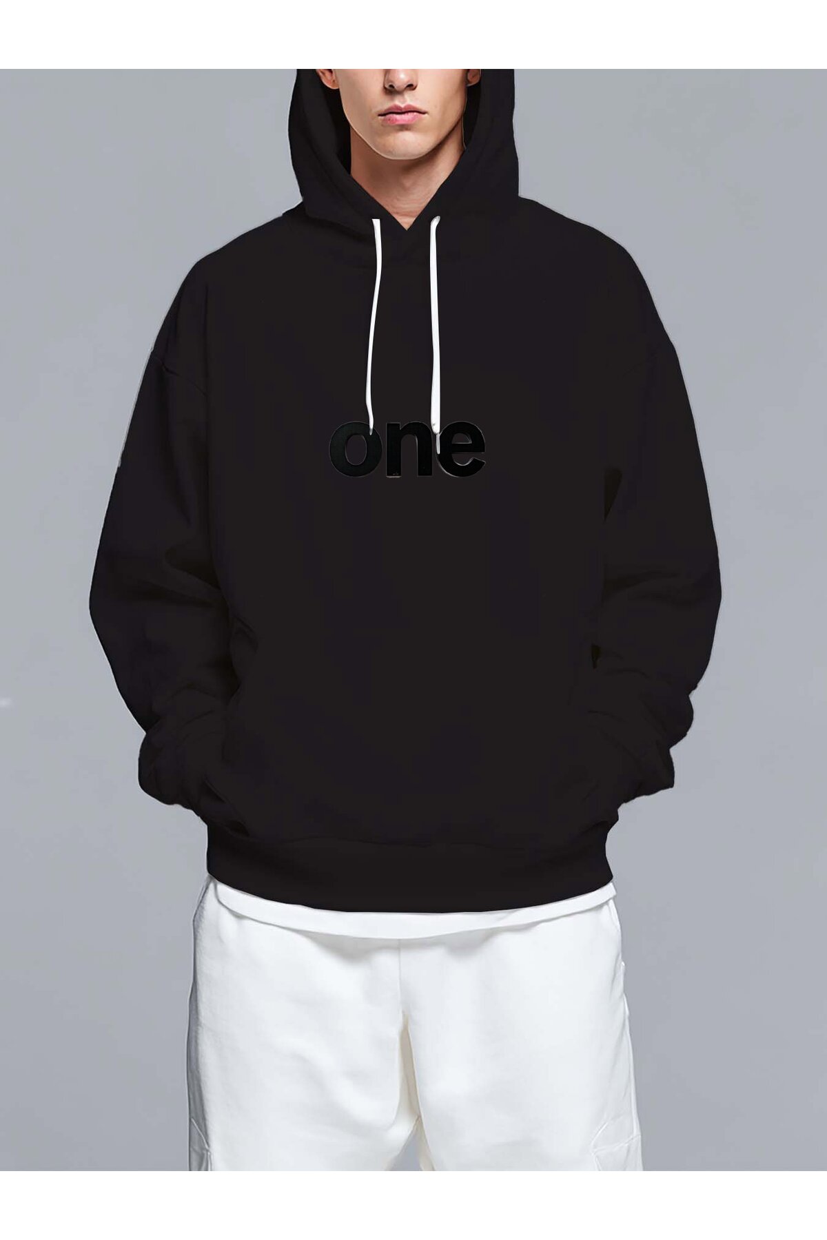 MIXSNOW The word one in special style - Men's Printed Hooded Oversize Sweatshirt