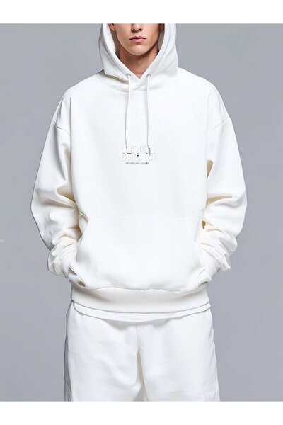 MIXSNOW قميص رياضي رجالي مطبوع بغطاء رأس "لا تستسلم أبدًا" - مقاس كبير