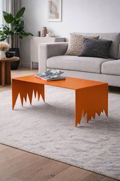 SEVİNÇOĞLU METAL Modern Siyah Metal Orta Sehpa – Endüstriyel Tasarım, Dekorat...