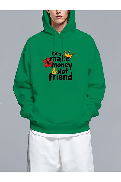 MIXSNOW King make money not friend - Men's Printed Hooded Oversize Sweatshirt