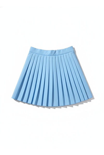 SONGÜLBERİK Girl's Shorts Skirt Pleated Blue