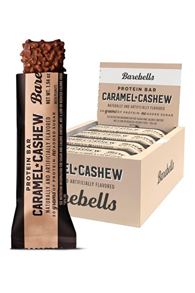 BerBella Barebells Protein Bars Caramel Cashew 12-Pack (20g Protein, 1g Sugar)