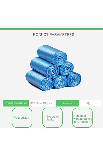 Hope Trash Bag Bin Bags With Handles, [5 Rolls] [100 pcs] [Plastic Bag]