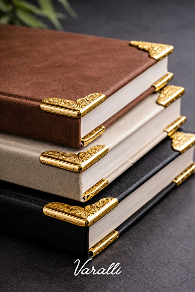 Varalli Kitap Köşe Süsü ( 12 Adet ) - Kitap, Menü, Ansiklopedi, Cilt Köşe Kor...