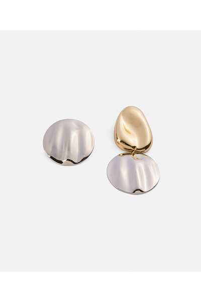 İpekyol Çift renkli asimetrik küpe