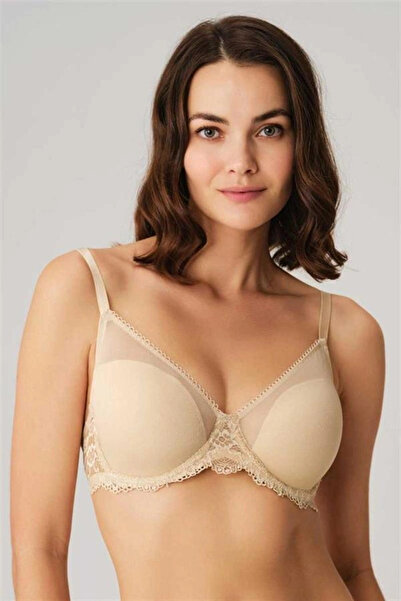 Aria's Closet Arias Closet Underwire Unpadded Gathered Lace Minimizer Bra