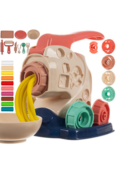 KRUZZEL Plasticine Set – Large Pasta Machine / Squeezer + 10 Colored Plastici...