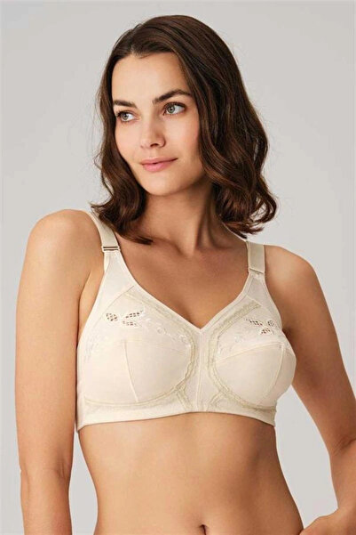 Aria's Closet Arias Closet Wireless Non-Padded Gathered Embroidered Minimizer...