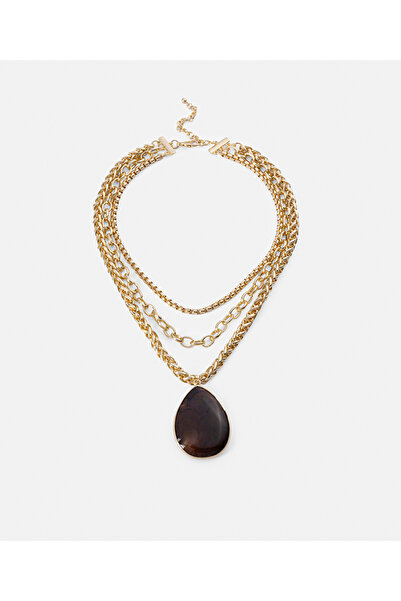 İpekyol Reçine uçlu zincir kolye seti