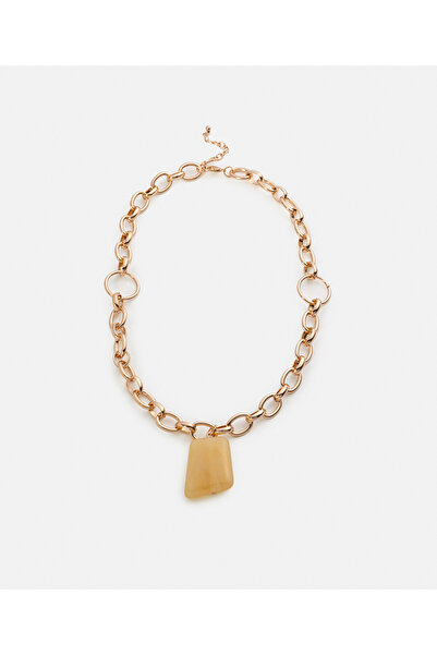 İpekyol Reçineli iç içe geçmiş zincir kolye