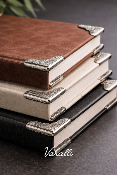 Varalli Kitap Köşe Süsü ( 12 Adet ) - Kitap, Menü, Ansiklopedi, Cilt Köşe Kor...