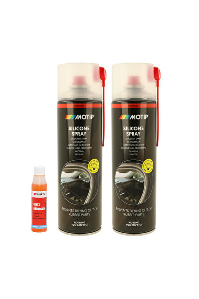Motip 2 ADET SİLİKON SPREY 500 ML Sunroof Fitil Kauçuk Plastik Parça Yağlar K...